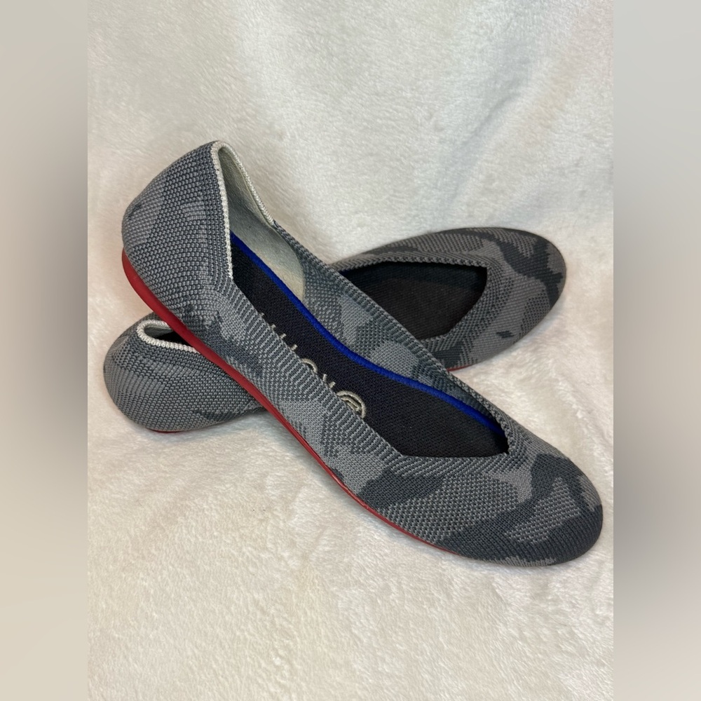Rothy's The‎ Flat Round Toe Ballet Flats in a Gray Camo Women’s Shoes Size 8 - Picture 3 of 7